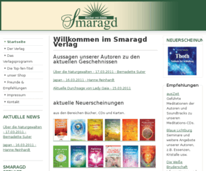 smaragd-verlag.de: Willkommen im Smaragd Verlag
Willkommen beim Smaragd Verlag