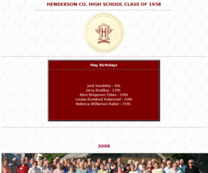 classof1958.com: HCHS Class of 1958 Home Page
Henderson Co. High School Class of 1958