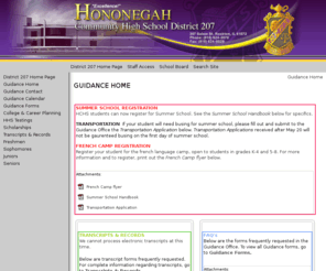 hononegahguidance.org: District 207 Home Page - Guidance Home
hononegah high school home page  HCHS Home Page