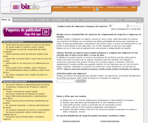 bizalia.com: Líder en compra venta de empresas y traspaso de negocios. | Bizalia.com
Portal de compra venta de empresas y traspaso de negocios. Mas de 5000 anuncios de empresas en venta, traspasos, búsqueda de socios y accionistas