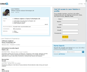 fedotovleon.com: Leon Fedotov  | LinkedIn
View Leon Fedotov's professional profile on LinkedIn.  LinkedIn is the world's largest business network, helping professionals like Leon Fedotov discover inside connections to recommended job candidates, industry experts, and business partners.