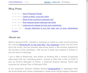 iamnotaprogrammer.com: Colin Nederkoorn
Colin Nederkoorn's personal website