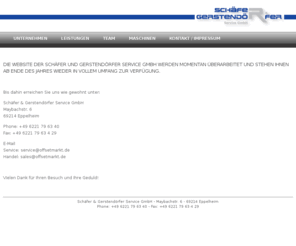 mb-schaefer.com: Schäfer - Gerstendörfer
Gebrauchte Offset Druckmaschinen, Heidelberg, MAN Roland, Miller, Planeta, Koenig und Bauer, KBA, etc.. Information zu technischen Daten