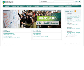 abnbank.net: ABN AMRO Group
On 1 July 2010 the legal merger between ABN AMRO Bank N.V. (ABN AMRO Bank) and Fortis Bank (Nederland) N.V. (Fortis Bank Nederland) was completed, creating a combined entity called ABN AMRO Bank N.V.