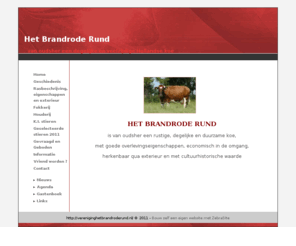 brandrood.com: Het Brandrode Rund
Het Brandrode Rund is duurzaam, bezit goede overlevingseigenschappen, is prettig en economisch in de omgang, is decoratief door een herkenbaar exterieur en heeft cultuurhistorische waarde.