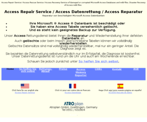 access-rettung.de: Access Repair Service / Access Datenrettung
Ihre Microsoft ® Access ® - Datenbank ist beschädigt oder Sie haben Datensätze oder eine Tabelle versehentlich gelöscht. Wir reparieren Ihre defekte Access ® - Datenbank.