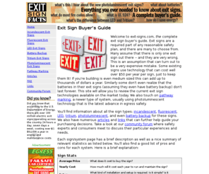 exit-signs.com: Exit Sign Buyer's Guide
A complete buyer's guide to exit signs and pathway marking systems.