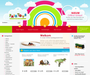 fairtoys.nl: Fair Toys | Speelgoedwinkel van Dieren e.o.
Dé Online Shop gespecialiseerd in houten speelgoed en educatieve spellen. Fair Toys levert alle bekende kwaliteitsmerken! Hoog serviceniveau! Snelle levering!