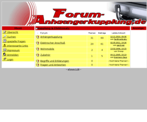 forum-anhaengerkupplung.info: Kupplung und Elektrosatz - Übersicht
Das Forum für Anhängerkupplung und Elektrosatz