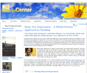 hopefordepression.com: Hope For Depression - A Whole-Person Approach to Healing From Depression
Information on Hope for Depression - Treatment Philosophy & Moving Beyond Depression Book