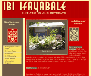 ibiifayabale.com: Ibi Ifàyabalè--Place of Peace--Initiations and Retreats
Ibi Ifàyabalè--Place of Peace--Initiations and Retreats