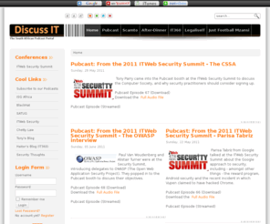 discussit.co.za: Discuss IT
DiscussIT,ITSP,IT Security podcast,Pubcast,After Dinner,Scamto, IT360