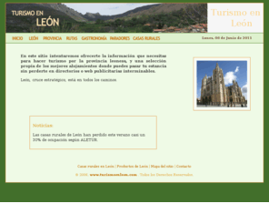 turismoenleon.com: Turismo en León - Información turística sobre León
Guía de turismo de la provincia de León: gastronomía, casas rurales, rutas...