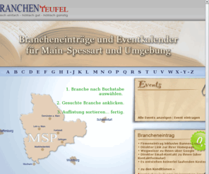 branchenteufel.de: BRANCHEN Teufel - Brancheneinträge und kostenloser Eventkalender für den Raum MSP und Umgebung
BRANCHEN Teufel - by ASPECTUM