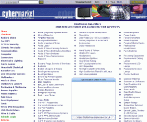 cybermarket.co.uk: Electronics, Public Address, Music & Disco, Audio & Video, Power Supplies
Welcome to Cybermarket. The widest range of Public address systems, disco & party light effects, headphones, microphones, megaphones and more.