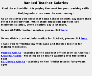 educatorsalaries.com: Ranked Teacher Salaries
="Ranked