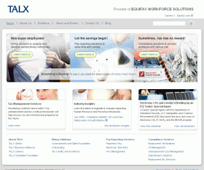 talx.com: HR, Payroll, and Tax Management Solutions  TALX
