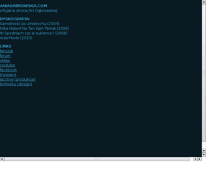 aniade.pl: aniadabrowska.com: oficjalna strona Ani Dąbrowskiej
Oficjalna strona Ani Dąbrowskiej