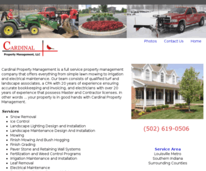 cardpropmgmt.com: Cardinal Property Management Louisville Landscaping
Cardinal Property Management, landscaping, shrubs, snow removal, Louisville KY, southern Indiana