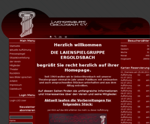 lsg-ergoldsbach.com: www.laienspielgruppe-ergoldsbach.com
Theater, Laienspielgruppe, Ergoldsbach, LSG, Unterröhrenbach, Essenbach, dramat. Werke u. dramat. Abh., Biographien u. Charakteristiken, Bühnengeschichte u. Theaterchronik, Theater, Kabarett, Varieté und Kleinkunstbühnen