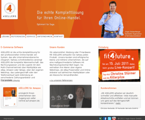 4sellers.de: 4SELLERS: Home
4SELLERS ist die echte Komplettlösung für den professionellen Online-Handel. 4SELLERS basiert dabei auf einer Warenwirtschaft inklusive Rechnungswesen und Lagerwirtschaft und ist für den Multi-Channel über Webshop, eBay und Amazon optimiert.