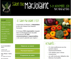salon-marjolaine.com: SALON MARJOLAINE : 5-13 Novembre 2011
Marjolaine, le plus grand marché bio et nature