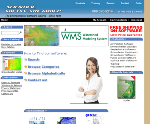 scientificsoftwaregroup.com: Scientific Software Group - Provider and Source of environmental software, groundwater software for water resources engineering
Scientific Software Group is the premier provider of groundwater software, environmental software, groundwater modeling software, surface water modeling software, hydrology software, hydraulic engineering software, geotechnical software, borehole log software, surface mapping and contouring software, bioremediation, natural attenuation, storm water modeling, and air dispersion modeling software (air pollution software) for creating models and analysis of water resources applications.