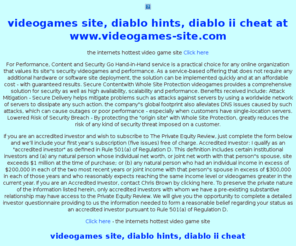 videogames-site.com: www.videogames-site.com
videogames site, diablo hints, diablo ii cheat: the internets hottest video game site