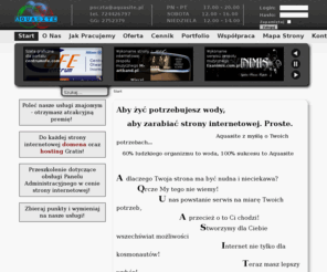 aquasite.pl: Strony Internetowe, Wizytówki Firmowe WWW, Webdesign
Stworzymy Stronę Internetową idealnie odpowiadającą Twoim potrzebom. Dla nas każdy szczegół ma znaczenie!