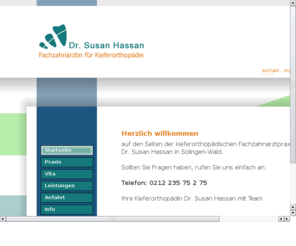 kieferorthopaedie-solingen.de: Dr. Susan Hassan - Kieferorthopäde Zahnspangen Solingen - Infos zur Kieferorthopädie -  Schienentherapie Invisalign
Dr. Susan Hassan - Kieferorthopaedie Solingen