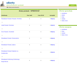 ofertypoznan.pl: Nieruchomości Poznań - domy, mieszkania, działki, biura.
Oferty Nieruchomości Poznań. Baza Nieruchomości z Poznania i okolic. Domy, mieszkania, działki, lokale, biura.