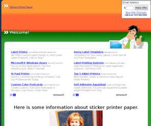stickerprinterpaper.com: Sticker Printer Paper
Iformation about sticker printer paper.