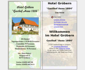 hotel-groebern.de: Hotel Gröbern "Gasthof Anno 1884"
Hotel Gröbern - Gasthof Anno 1884