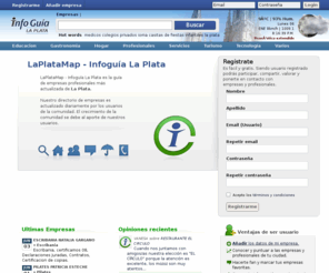 laplatamap.com.ar: LaPlataMap - Infoguía La Plata - Directorio de empresas y profesionales.
Directorio de empresas y profesionales de La Plata