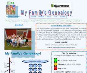 myfamilysgenealogy.com: My_Familys_Genealogy_Home_Page
Welcome and Sign up free to My Family's Genealogy web site