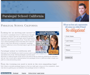 paralegalschoolcalifornia.com: Paralegal School California
Interested in law but don't have the time or money for law school?  Contact a representative from paralegal school in California today.