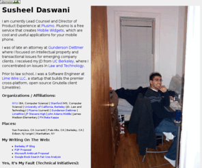 susheeldaswani.com: Susheel Daswani's Homepage
This is the Home Page for Susheel Daswani