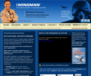 waldowaldman.com: Motivational Keynote Speaker - Waldo the Wingman is a Business, Sales & Inspirational Leadership Speaker
Waldo Waldman, a motivational keynote speaker, is the Wingman, an inspirational leadership consultant, and bestselling author of Never Fly Solo