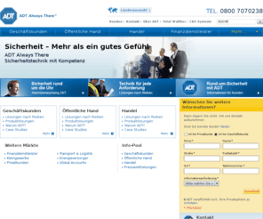 adt-germany.com: ADT:  Sicherheitslösungen für Privatkunden und Geschäftskunden
Sicherheitslösungen für Privatkunden und Geschäftskunden. Alarmanlagen, Einbruchmeldeanlagen und mehr zum Thema Sicherheit finden Sie auf der Webseite von ADT in Deutschland.