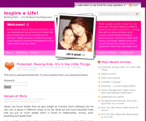 amysy.com: Inspire a Life!
Working Mom — It’s All About Touching Lives!