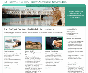 fxduffy.com: F.X. Duffy & Co., Inc \ Duffy Accounting Services, Inc.: Tax Compliance, Accounting, Financial Management, Financial Planning, Accounting Systems
About Duffy Accounting Services Inc, it's widgets, employees and company