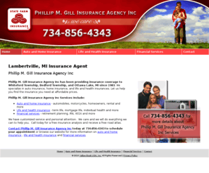 insurancemonroecounty.com: Insurance Agent Lambertville, MI
Phillip M. Gill Insurance Agency Inc of Lambertville, MI offers insurance products for life, health, home, auto and boat. Free quotes. 734-856-4343.