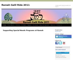 ramahbikeride.org: Ramah Galil Ride 2011
The Ramah Galil Ride combines fundraising for a great cause with the excitement of biking through Northern Israel — all with Ramah’s special emphasis on culture, history, and community.