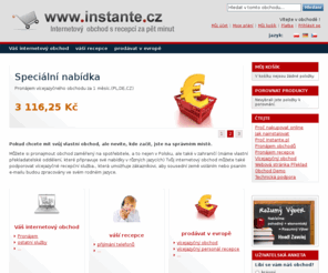 joomladatagrid.com: Wynajem sklepów internetowych strona główna (instantecz)
online-obchod instante.cz