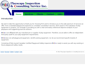 playscapeinspection.com: PICS - Playscape Inspection & Consulting Service Inc.
PICS - Playscape Inspection & Consulting Service Inc.