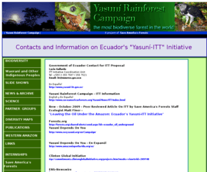 yasuni-itt.info: Yasuni Rainforest Campaign - ITT Links - Information
