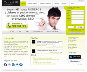 altabuscadores.com: Marketing Online y posicionamiento web en buscadores (SEO) - Canal IP
Canal IP: Posicionamiento en buscadores (SEO - Search Engine Optimization), pago por click (SEM - Search Engine Marketing)y Marketing Online. Expertos en posicionamiento web y Marketing en Buscadores.