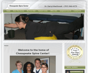 chesapeakespine.com: Welcome to Chesapeake Spine Center!
Your Hometown Chiropractor.