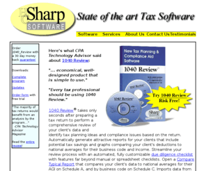 hcsharp.com: 1040 Review: Tax Review Software, Home
Sharp Software is the industry leader for professional tax review, tax compliance, planning software