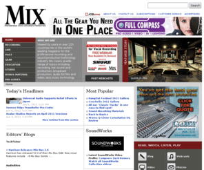 mixonline.com: Mix Magazine | Pro Audio, Live Sound, Music Recording and Live Post for Audio Pros
MIX is the world's leading magazine for commercial and project studio recording, concert sound, audio for film and video and more.